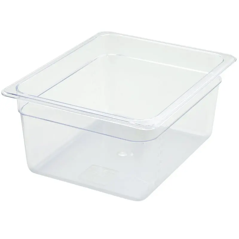 1/2-Size Clear Polycarbonate Food Pan – 6-Inch Deep