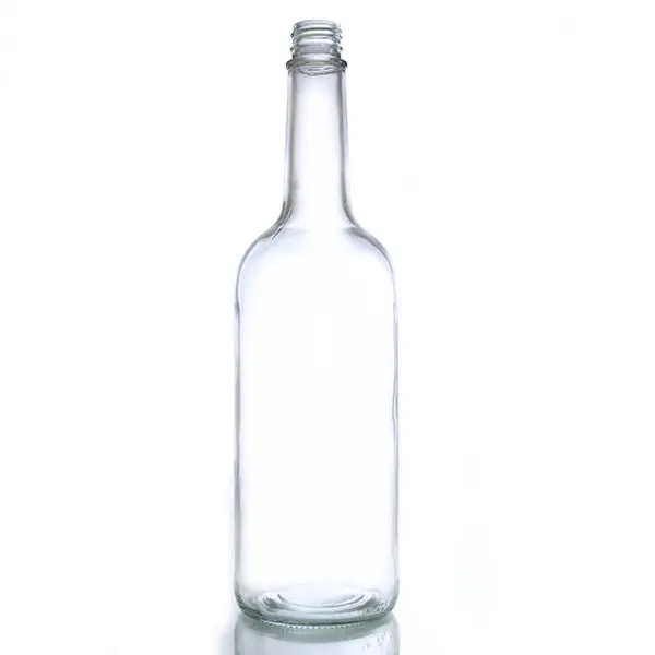 1-Liter Glass Liquor Bottle – Clear, Refillable Design