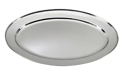 16-Inch Round Stainless Steel Serving Tray – Polished Finish & Balanced Weight