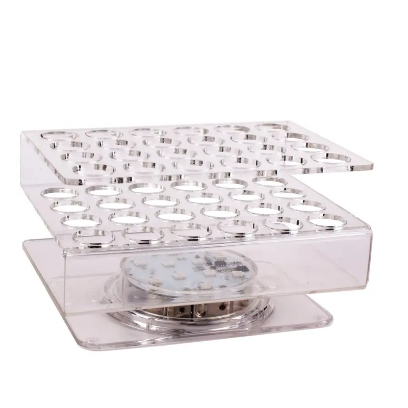24-Hole LED-Illuminated Test Tube Tray – Multi-Color Light-Up Display