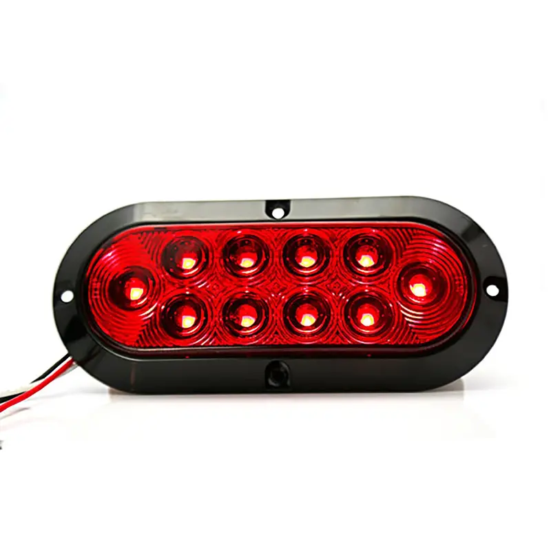 6″ Red Oval Trailer Light for Bass Boat Trailers