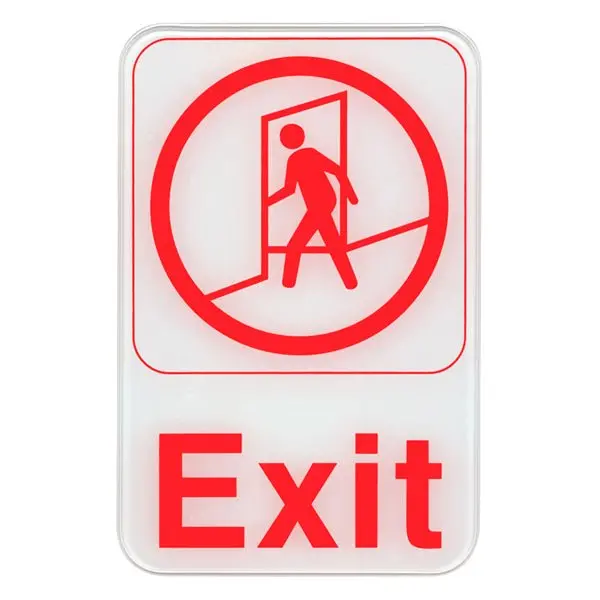 6″ x 9″ LED-Ready Exit Sign with Mounting Hardware