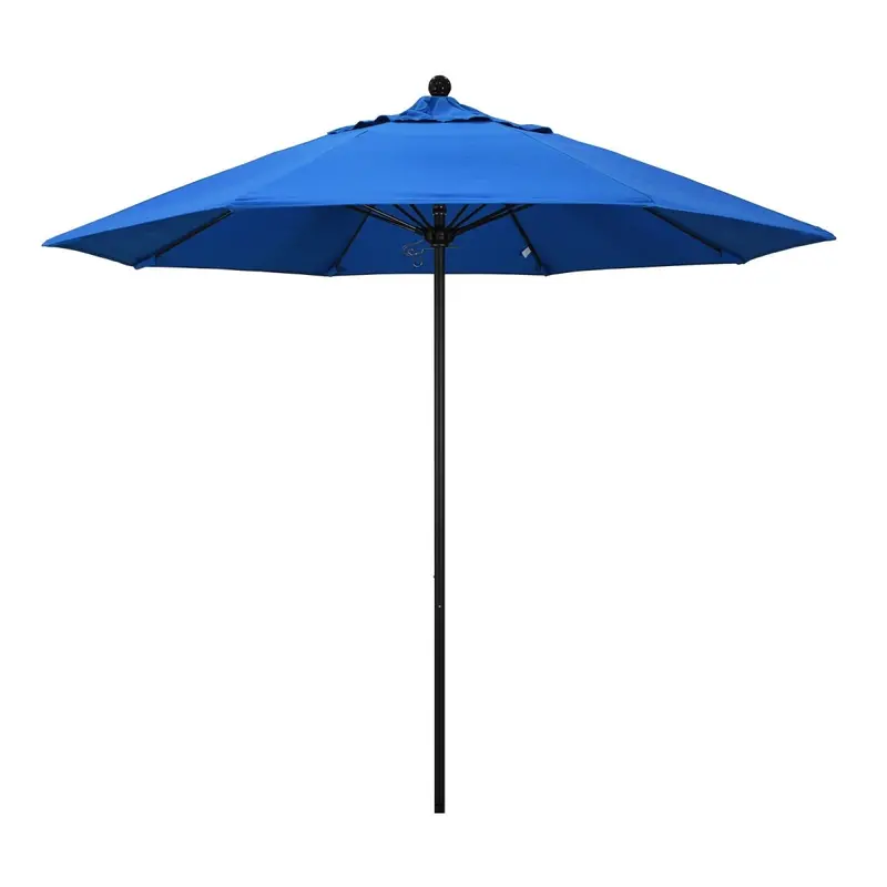 9-Foot California SUNBRELLA Umbrella with Black Aluminum Pole & Push-Lift Mechanism