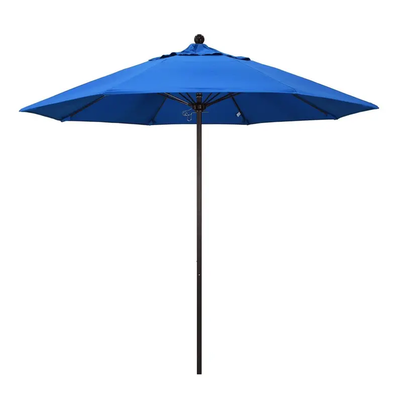 9-Foot California SUNBRELLA Umbrella with Bronze Aluminum Pole & Push-Lift Design