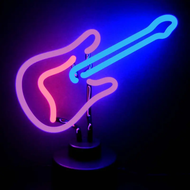 Acoustic Guitar Neon Light – Decorative Wall Sign