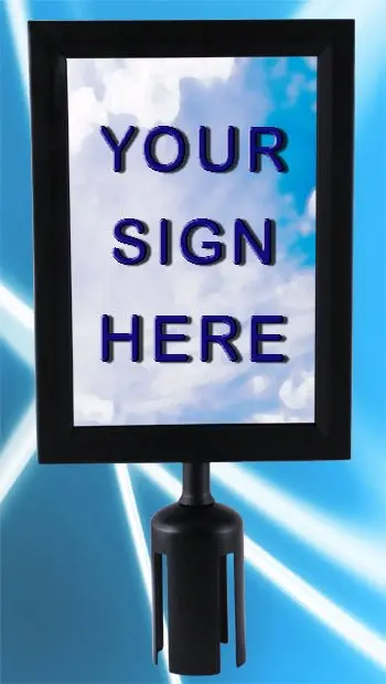 Adjustable Sign Frame Compatible with Standard Sign Poles
