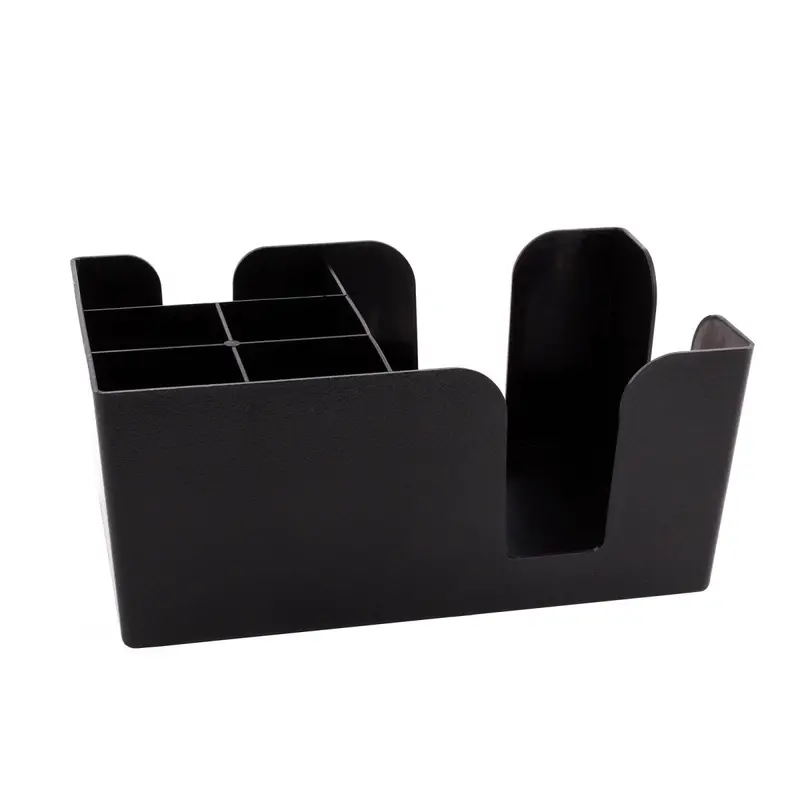BarConic 6-Section Portable Bar Caddy – Matte Black Finish