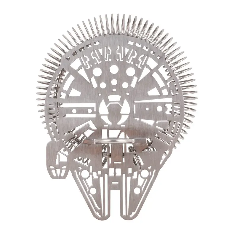 BarConic Futuristic Spaceship Stainless Steel Hawthorne Strainer
