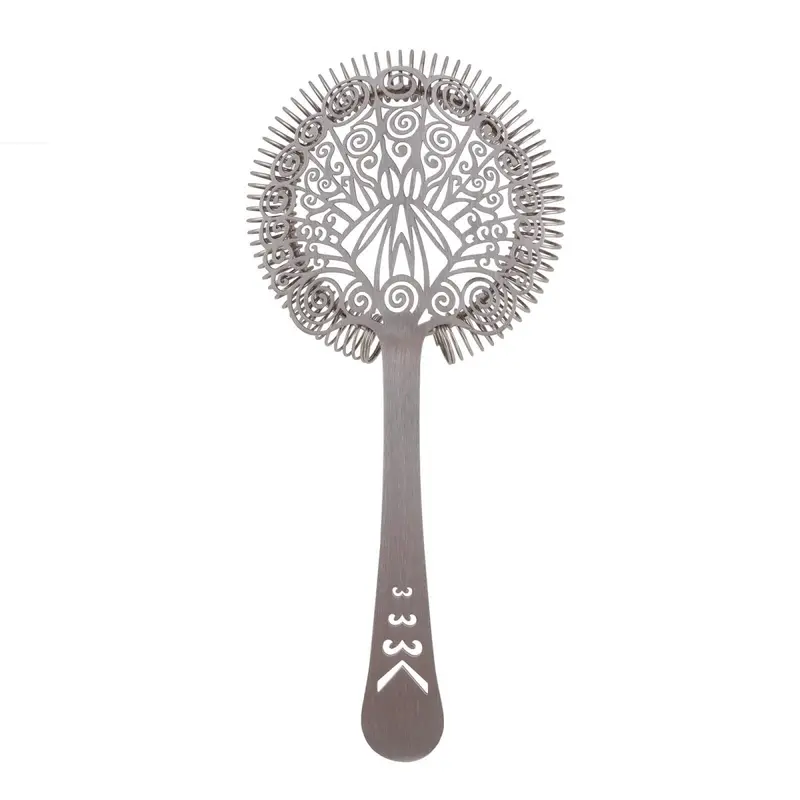 BarConic Peacock-Design Stainless Steel Hawthorne Strainer