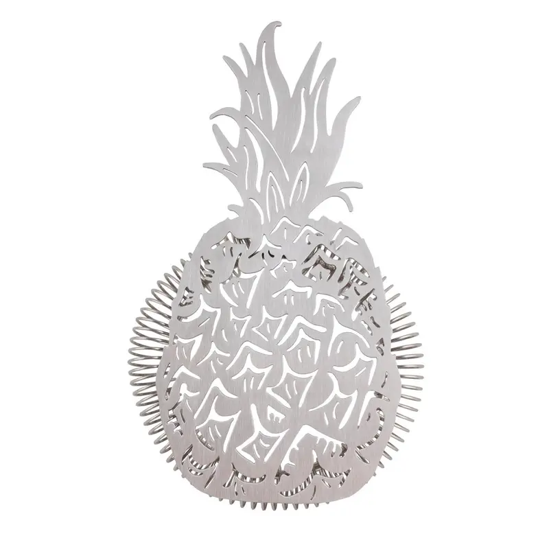 BarConic Pineapple-Print Stainless Steel Hawthorne Strainer