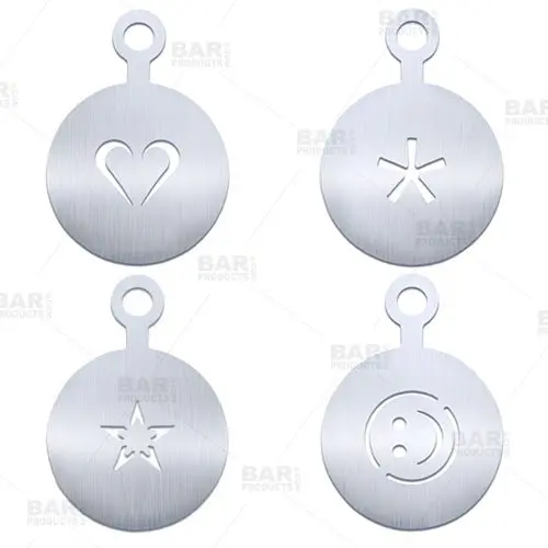 BarConic® Stainless Steel Cocktail Stencil Set (4-Piece)