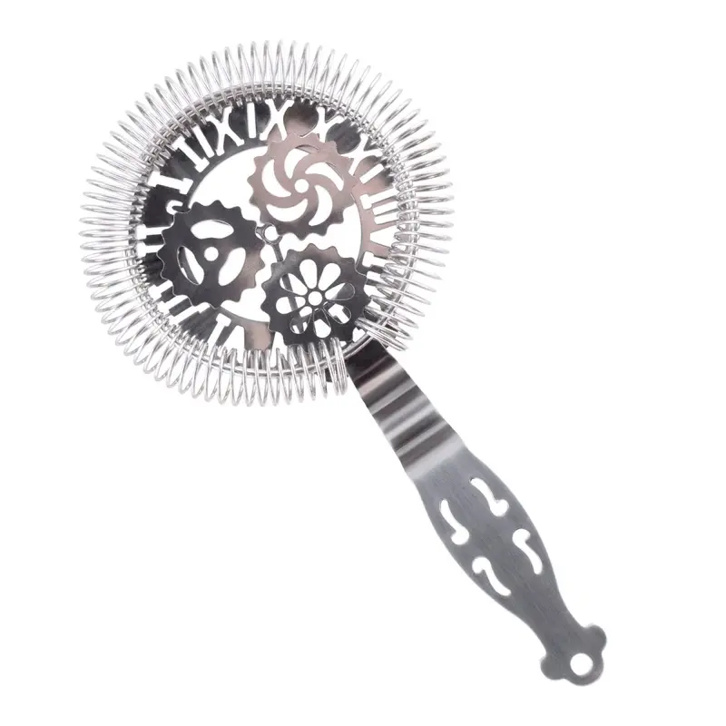 BarConic Tick-Tock Stainless Steel Cocktail Strainer – Prong-Free Design