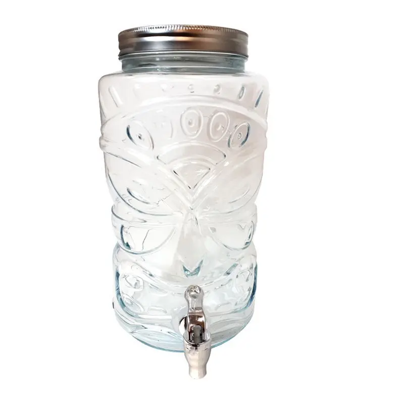 BarConic® Tiki-Style Beverage Dispenser with Tap – 1.6-Gallon Capacity