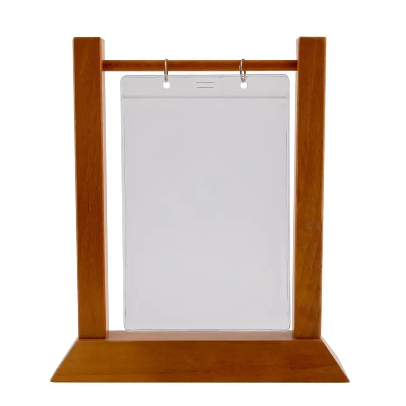 BarConic® Wooden Flip-Open Menu Holder – Fits 4×6 Inserts