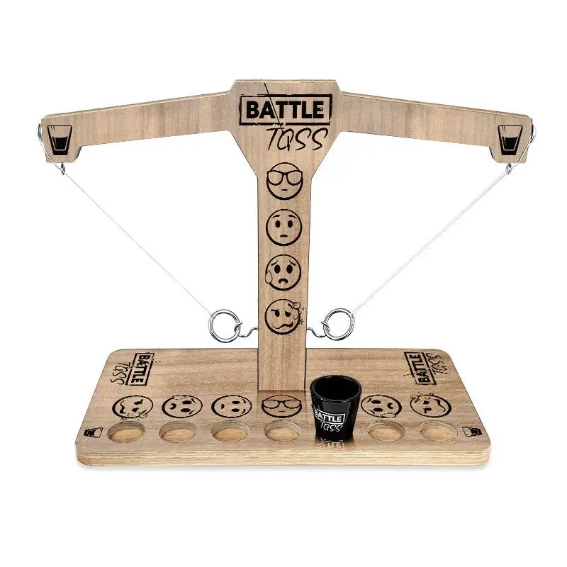Battle Toss Emoji Track Ring Toss Game – Dual-Tone Light or Dark Edition
