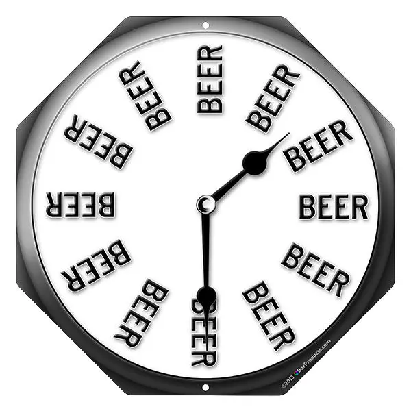 “Beer Thirty” Metal Bar Clock – Kolorcoat™ Retro Sign
