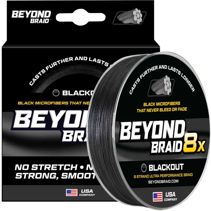 BEYOND BRAID Blackout – Fade-Resistant 8-Strand Black Braid