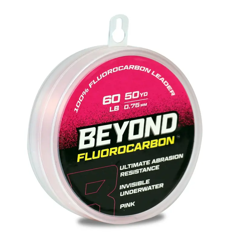 Beyond Fluorocarbon Leader – 50-Yard Pink Spool
