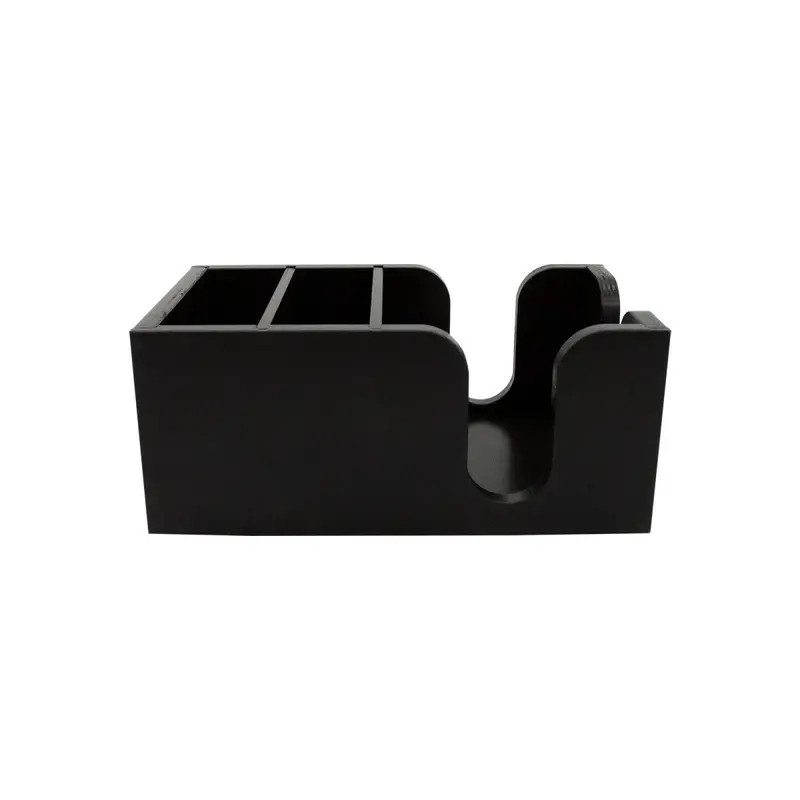 Black-Finish Wooden Napkin Holder for Bar Tops