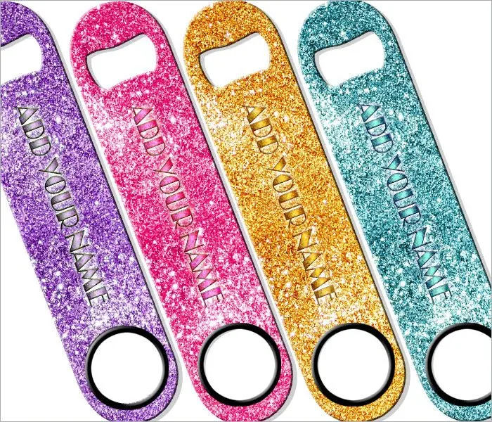 Bling-Finished Custom SPEED Bottle Opener – Add Your Name, Choose Your Color