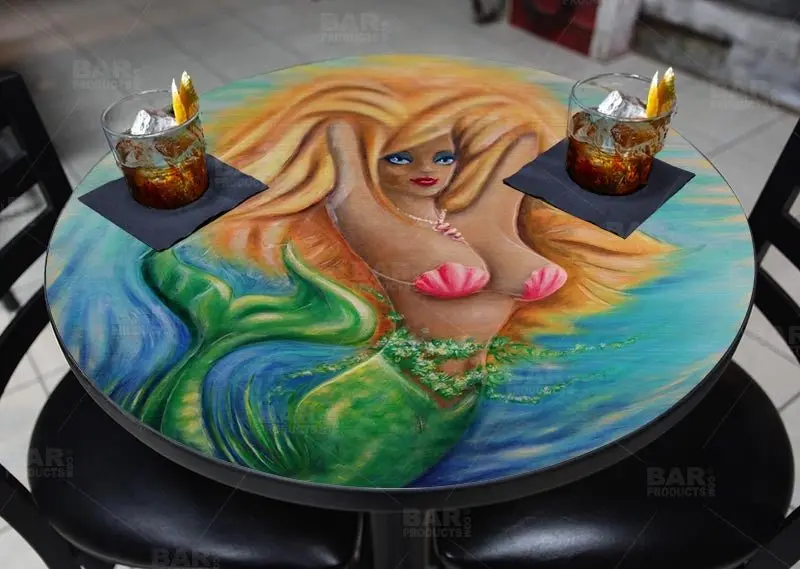 Blonde Mermaid Wooden Table Top – Round Shape, Two Sizes