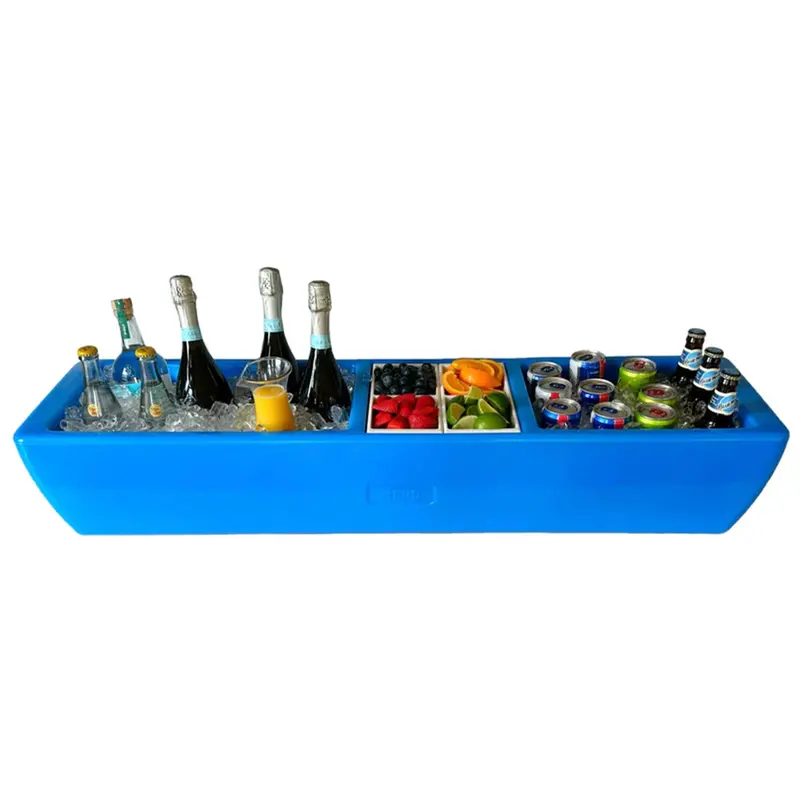 Blue Ocean-Themed Party Barge – Floating Beverage Station