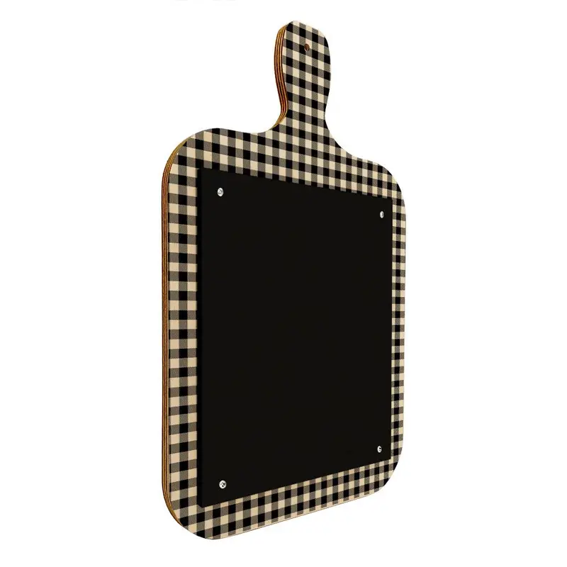 Buffalo Plaid Wooden Chalkboard Menu Board