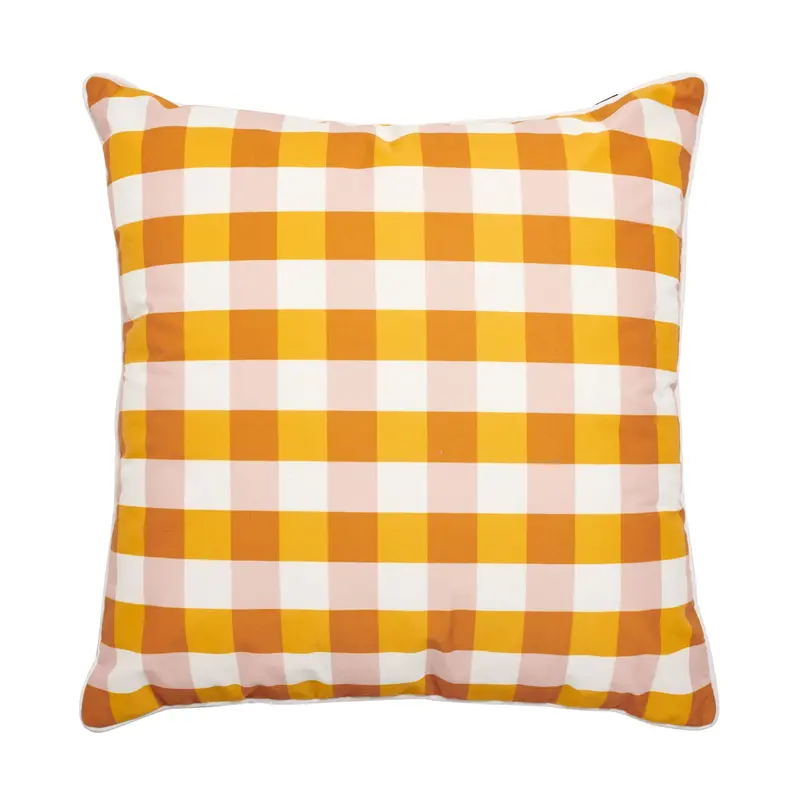 Butterscotch Gingham Pillow – 50 x 50 cm