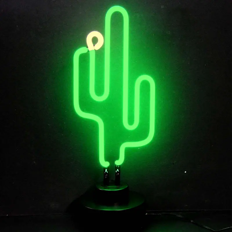Cactus Neon Wall Sign – Boho or Desert-Themed Lighting