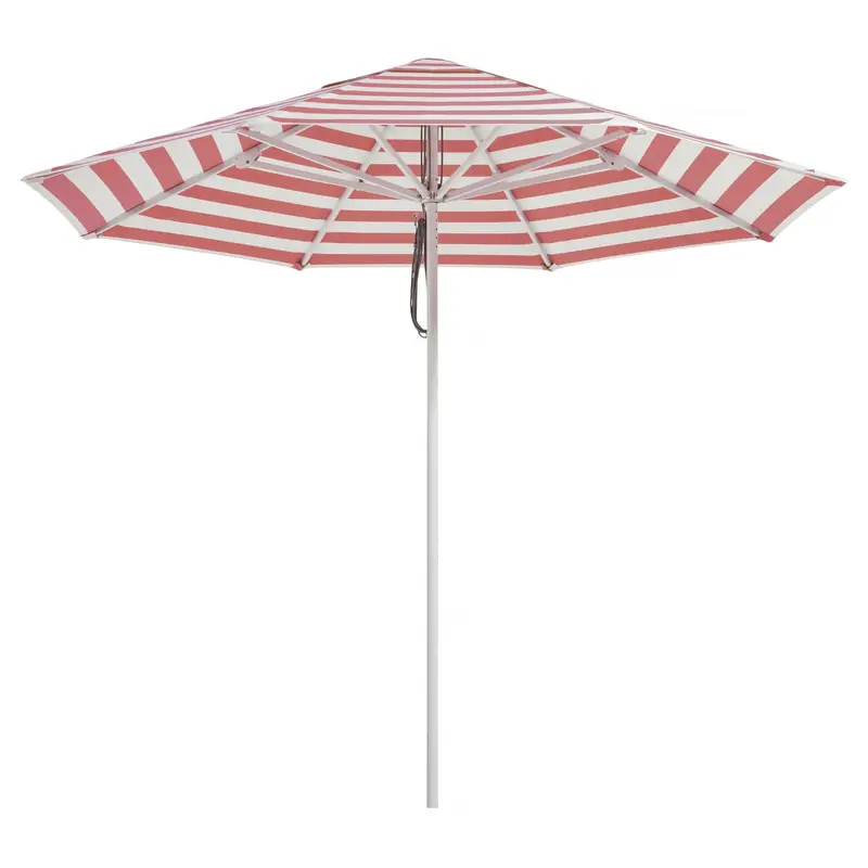 Caspar 2.8-Metre Umbrella in Vibrant Coral Stripe