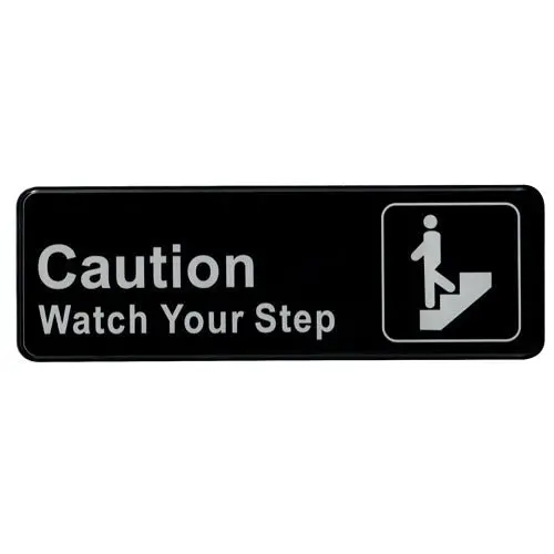 Caution: Watch Your Step Safety Sign – 9″ × 3″ Indoor/Outdoor Alert