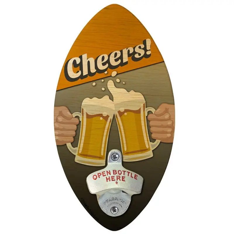 ‘Cheers’ Football-Style Wall-Mounted Bottle Opener