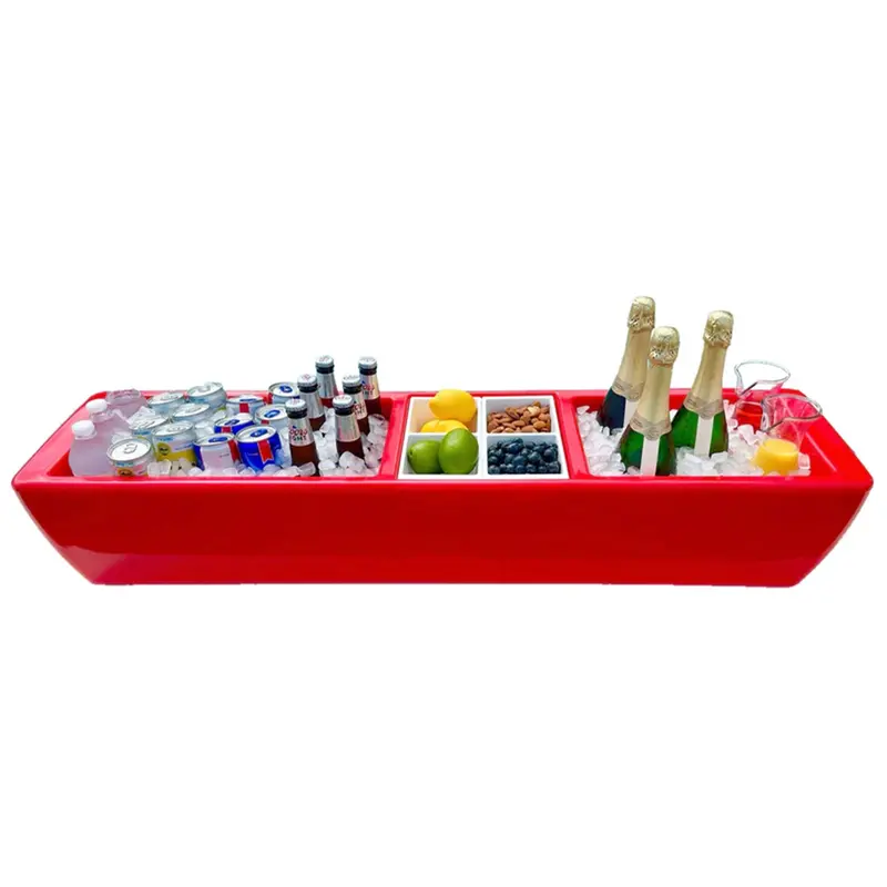 Cherry Red Party Barge – Portable Bar Serving Platform