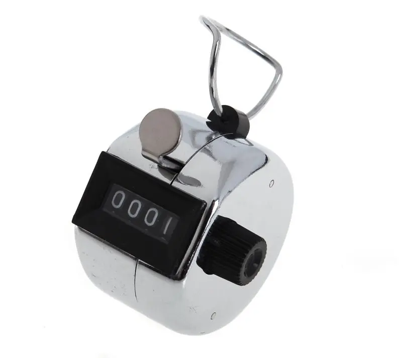 Chrome-Finished Manual Hand Tally Counter for Accurate Counting
