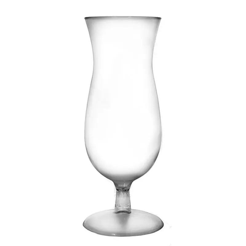 Clear 14 oz Plastic Hurricane Glass