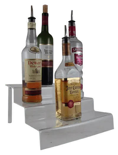 Clear Acrylic Liquor Bottle Shelf – Sleek Display Stand