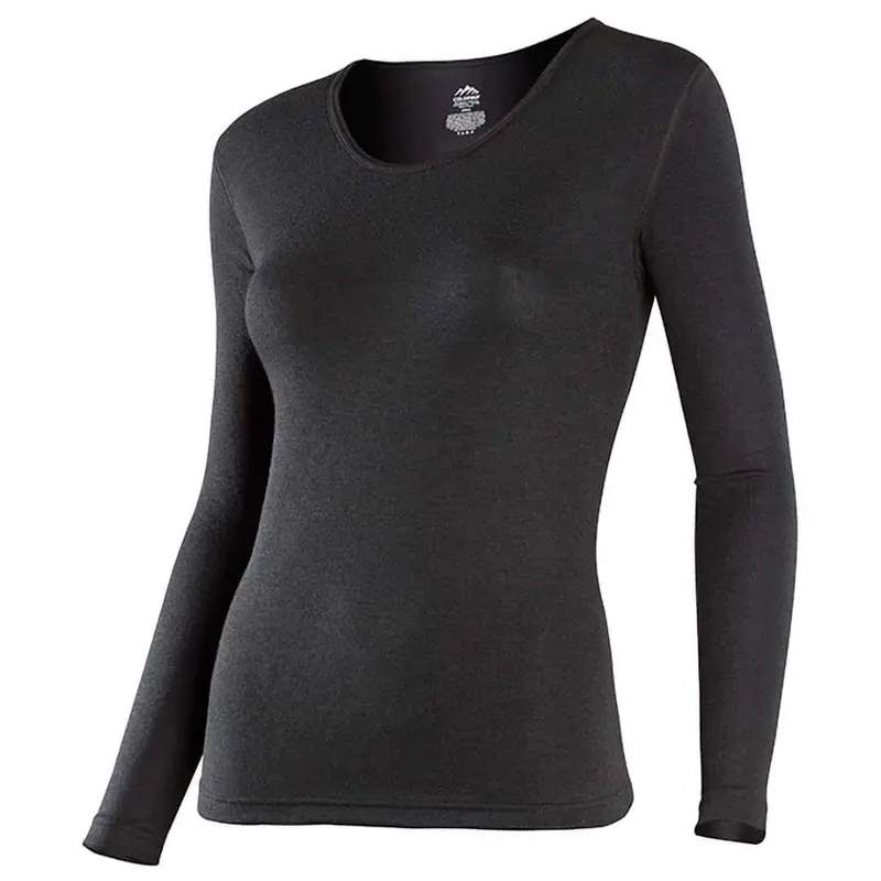 COLDPRUF Platinum Women’s Lightweight Merino Base Layer Top – Black