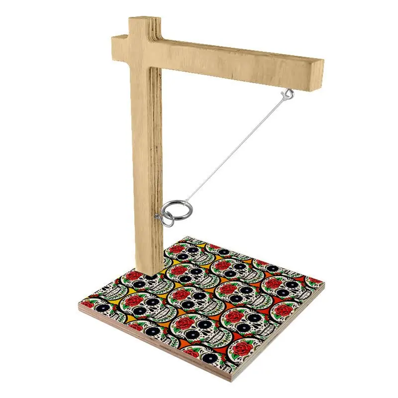 Compact Sugar Skull Ring Toss Game for Small-Space Entertainment