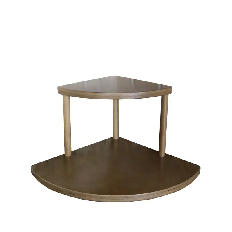 Counter Caddies™ 9″ Corner Shelf – Stained Wood or Matte Black Finish