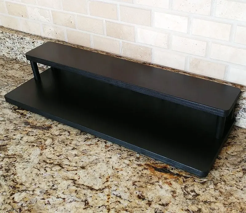 Counter Caddies™ Black Straight Shelf for Liquor or Wine Bottles – 24″ Length
