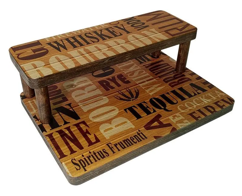 Counter Caddies LIQUOR-Themed Straight Shelf Organizer – 12-Inch Bar Display