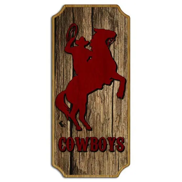 Cowboys-Themed Kolorcoat Neon Wood Bar Sign