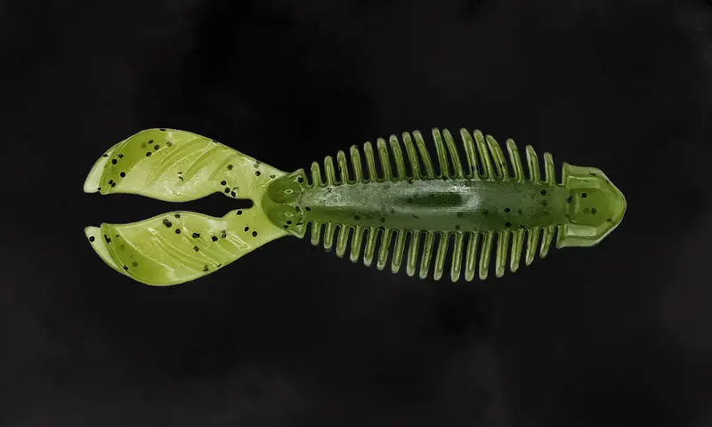 Craw Gill Watermelon Black Flake Soft Plastic Craws – 7-Pack