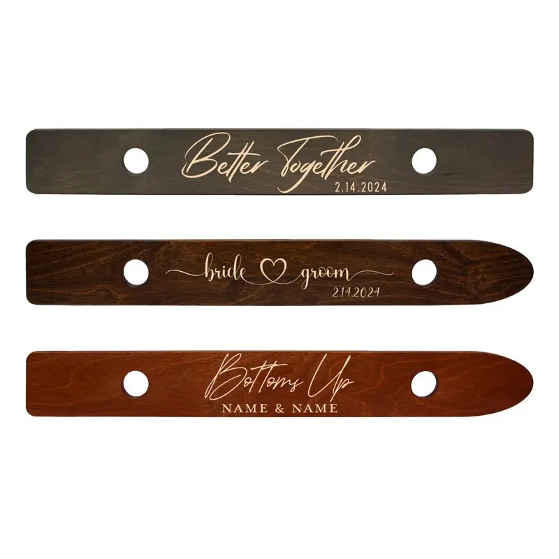 Custom Laser-Engraved Dual-Ski Shot Set – Personalized Wedding or Gift Edition
