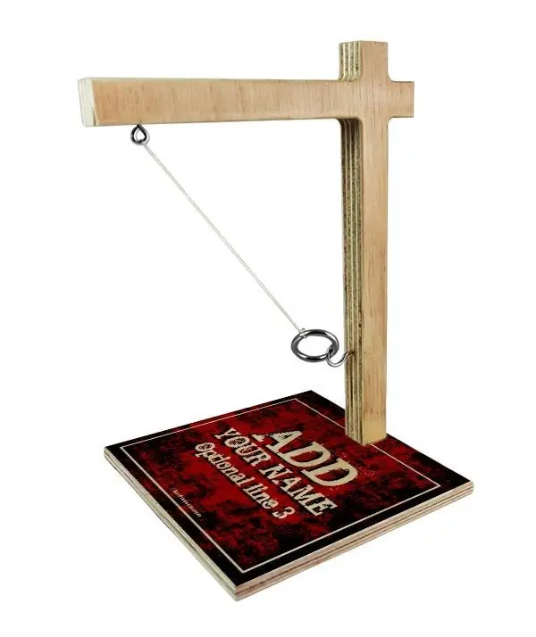 Custom Ring Toss Board Game – Grunge Red Industrial Design