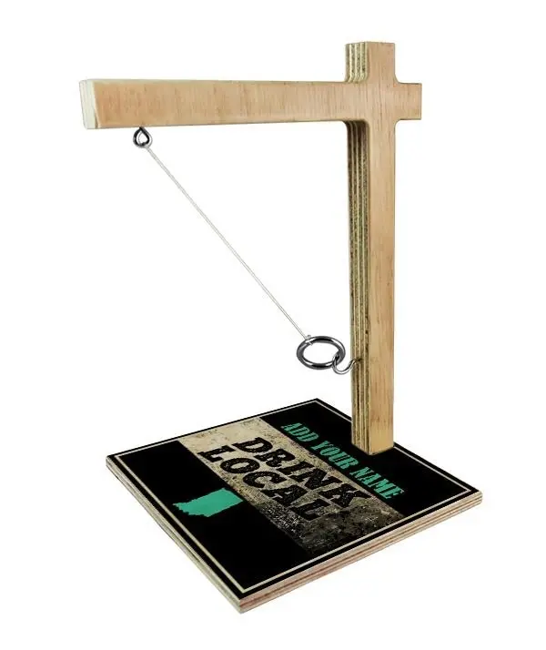 Custom Ring Toss Game – Drink Local Motif Tabletop Edition
