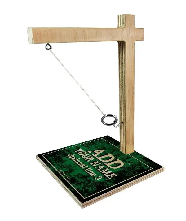 Custom Ring Toss Game Set – Grunge Green Rustic Theme