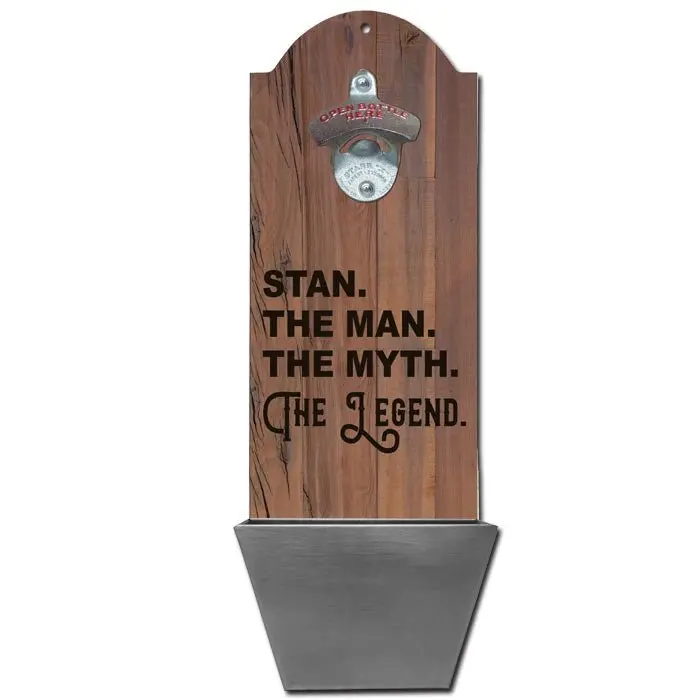 Custom Round-Topped Commemorative Plaque Featuring Cap Catcher – ‘Man, Myth, Legend’ Theme