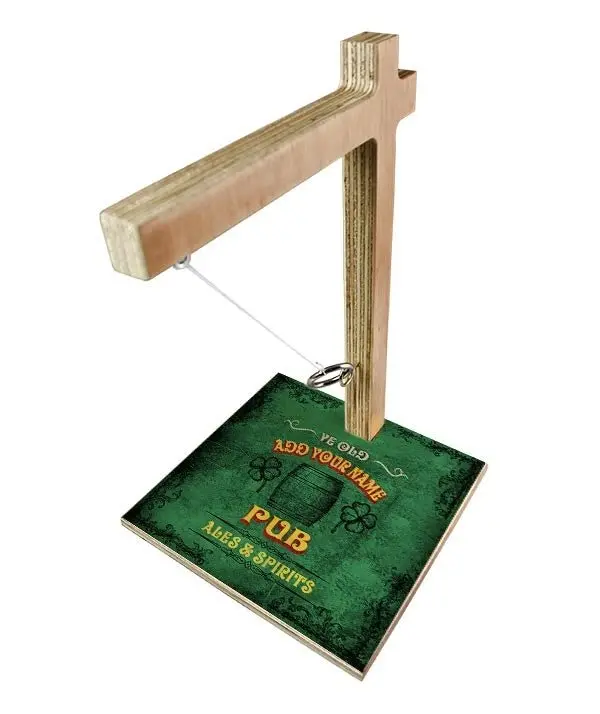 Customizable Ring Toss Board Game – Irish Pub Themed Design