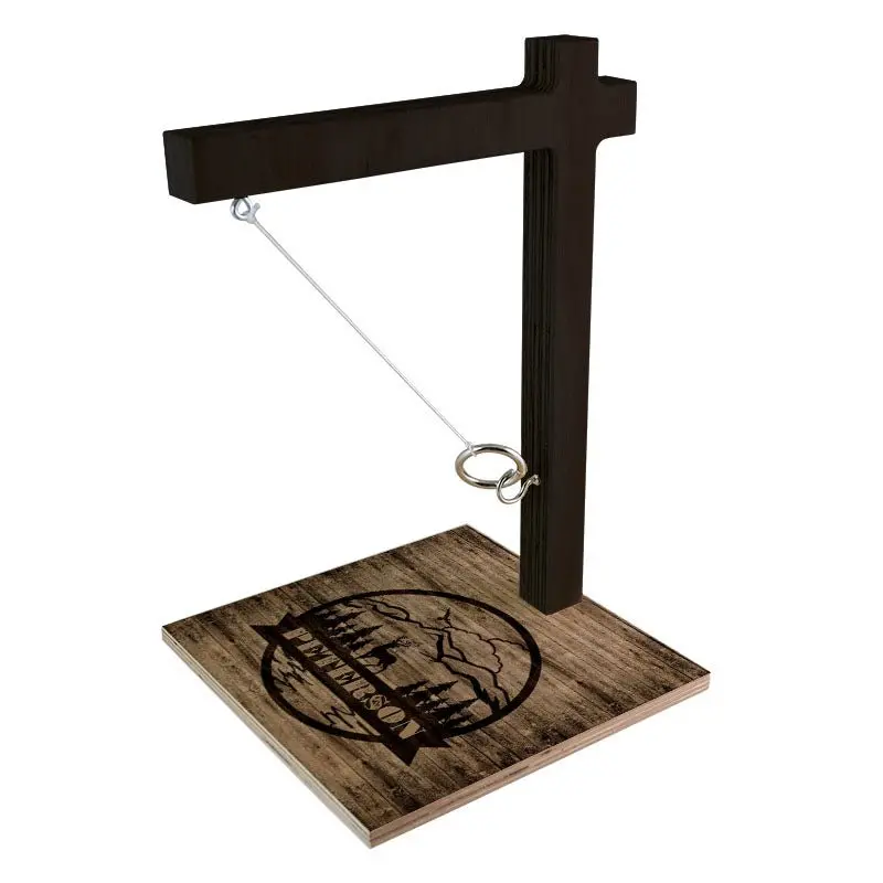 Customizable Rustic Tabletop Ring Toss Game – Outdoor-Inspired Design
